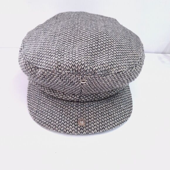 Vintage London Fog Gray/Beige Baker Newsboy Men Tweed Hat Cap Size M  Y2K Retro - Picture 1 of 12